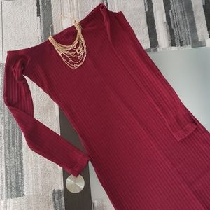 Off the Shoulder Midi Dress